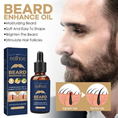 86b8aacb-060a-4571-b339-eda1eb7b94e1.jpg EELHOE Beard Care Oil - Strengthen And Nourish Beard Roots Moisturizing And Shine-Enhancing Beard Growth Serum For Men Hair Care Hydrating